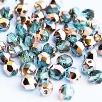 Koraliki czeskie Fire Polished copper-teal 6 mm 10 szt. Koraliki czeskie Fire Polished copper-teal 6 mm 10 szt.
