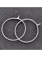 Earring round silver