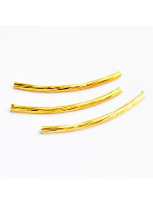 Koralik rurka złota curved Koralik rurka złota curved