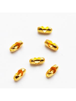 Zapięcie do łańcuszka kulkowego złote 1,5 mm 2szt. Zapięcie do łańcuszka kulkowego złote 1,5 mm 2szt.