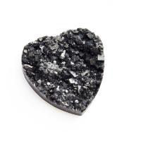 Kaboszon druzy serce czarny