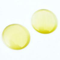Kocie oko kaboszon 14 mm jasnożółty Kocie oko kaboszon 14 mm jasnożółty