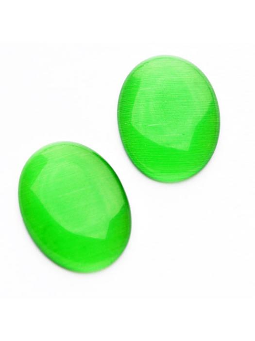 Kocie oko kaboszon 18 x 13 mm zielony