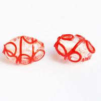 Koralik lampwork czerwony Koralik lampwork czerwony