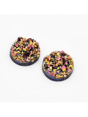 Kaboszon druzy fioletowy 12 mm Kaboszon druzy fioletowy 12 mm