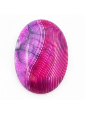 Kaboszon 25 x 35 agat ciemnoróżowy