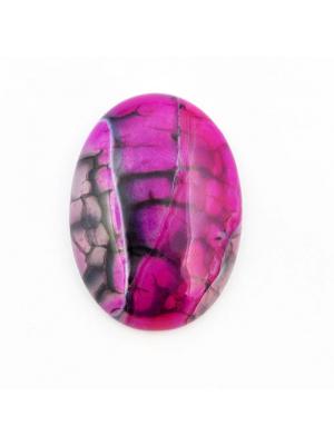 Kaboszon 25 x 35 agat ciemnoróżowy