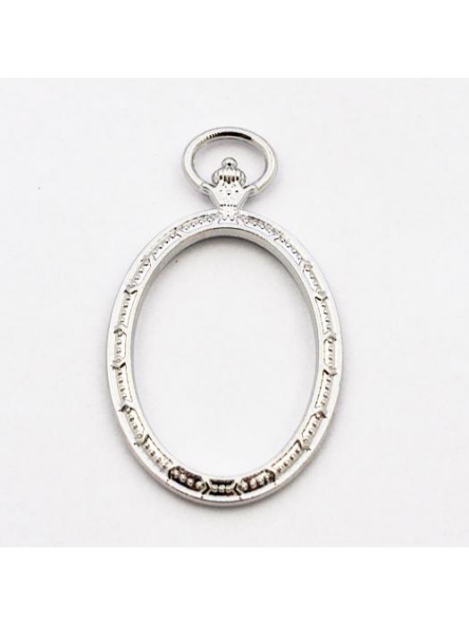 Pendant oval link silver 1