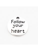 Pendant follow your heart 20 mm