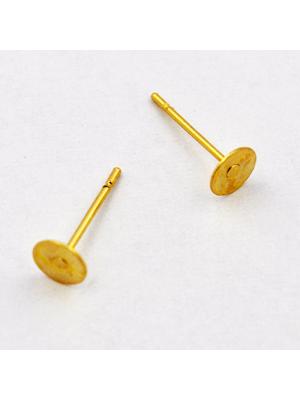 Baza do kolczyków stal nierdzewna złota 12 x 5 mm Baza do kolczyków stal nierdzewna złota 12 x 5 mm