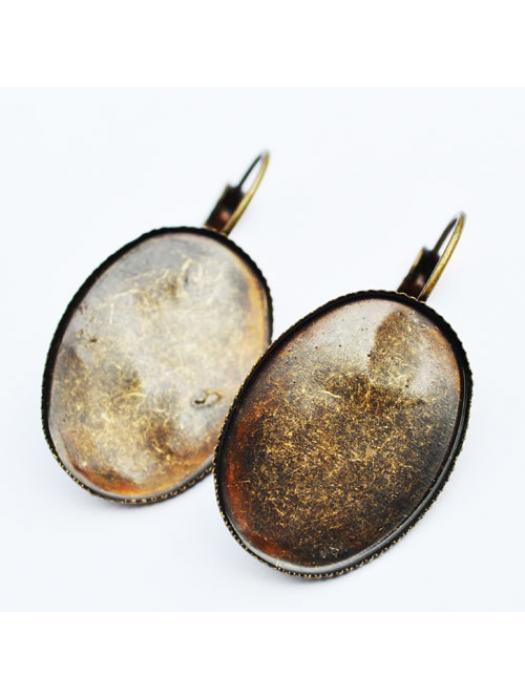 Earring component oval