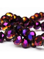 Round  purple faceted 
