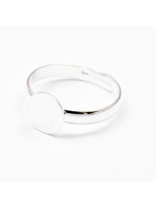 Base of the ring 8 mm silver