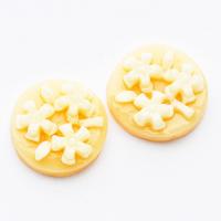 Kaboszon 14 mm kwiatki brzoskwiniowa