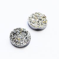 Kaboszon druzy ciemne srebro Kaboszon druzy ciemne srebro