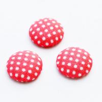 Kaboszon materiałowy różowy w kropki 
