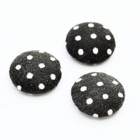 Kaboszon materiałowy czarny w kropki 