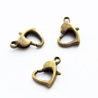 Karabińczyk antyczny brąz serce 10 mm Karabińczyk antyczny brąz serce 10 mm