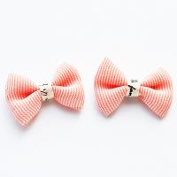 Kokardka różowa w prążki