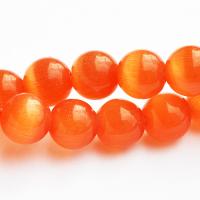 Koralik kocie oko pomarańczowy 8 mm Koralik kocie oko pomarańczowy 8 mm